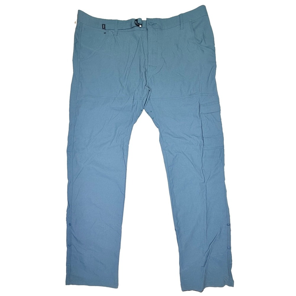 prAna Stretch Zion Slim Pant II Men's 42x34 Grey Blue Hiking Pants NWT